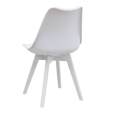 Σετ Τραπεζαρία 5τμχ Allos - Viva Megapap Χρώμα Sapphire oak - Λευκό 75x75x77εκ.