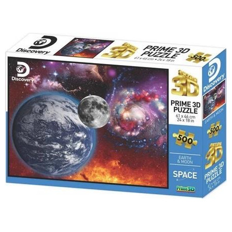 Prime 3d Discovery Earth and Moon 500pcs