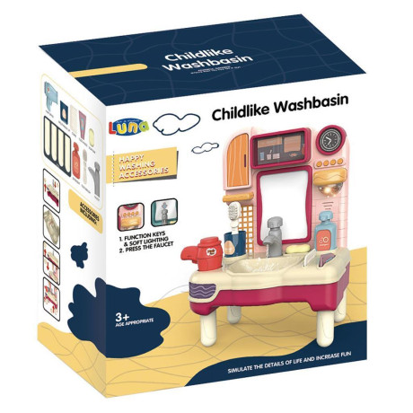 Νιπτηρας Μπανιου 24,5χ13,5χ27,5εκ Κοκκινο Luna