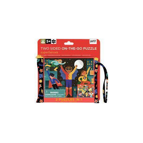 Petit Collage - Παζλ  2 Οψεων με Υπερηρωες για Παιδακια απο 5 Ετων