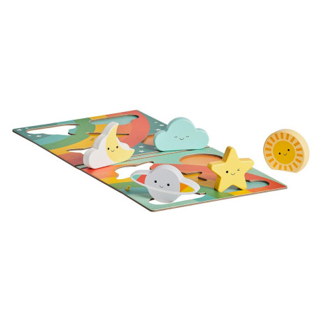 Petit Collage - Ξυλινο Παζλ Ουρανιο Τοξο για Παιδια απο 1 Ετους