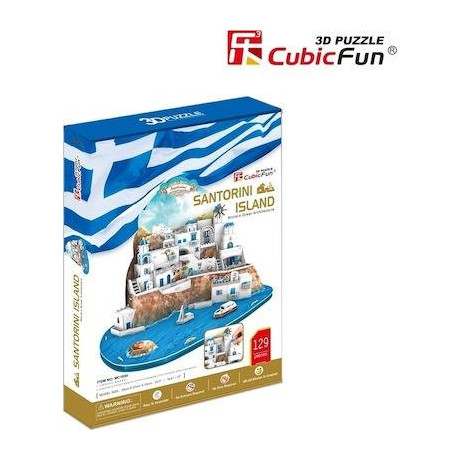 Puzzle 3d 129 Κομματια Σαντορινη