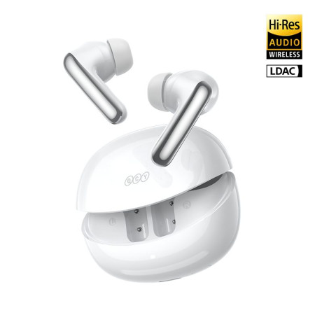 Qcy Melobuds n60 White - hi-res Ldac tws bt anc Earbuds 45h Fast Charge Ipx5 Multipoint Connection
