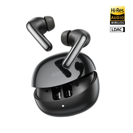 Qcy Melobuds n60 Black - hi-res Ldac tws bt anc Earbuds 45h Fast Charge Ipx5 Multipoint Connection