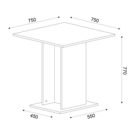 Σετ Τραπεζαρία 5τμχ Allos - Kevin Megapap Χρώμα Sapphire oak - Μόκα 75x75x77εκ.