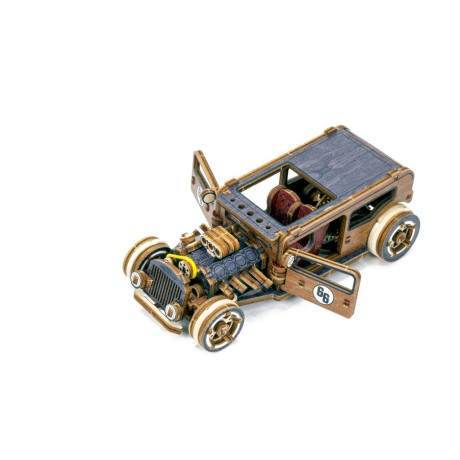 Wooden.city - Ξυλινο Μηχανικο Παζλ Αυτοκινητο hot rod (Limited) (142 Κομματια)