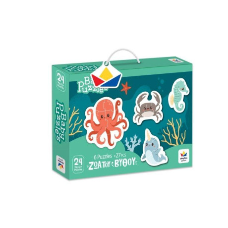 Baby Puzzles – ζωα του Βυθου (6 Παζλ 27 Κομματια)