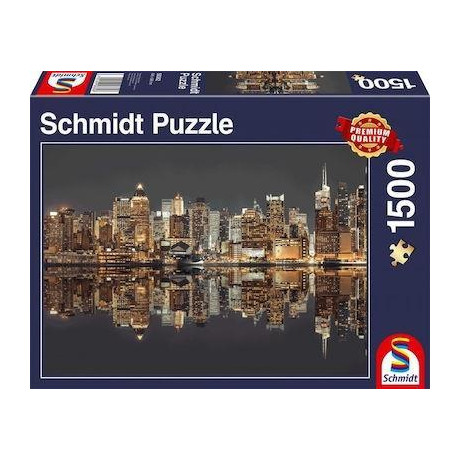 Puzzle new York Skyline at Night 2d 1500 Κομματια