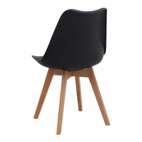 Σετ Τραπεζαρία 5τμχ Darlen - Viva Megapap Χρώμα Sapphire oak - Μαύρο/φυσικό Πόδι 125x72x74εκ.