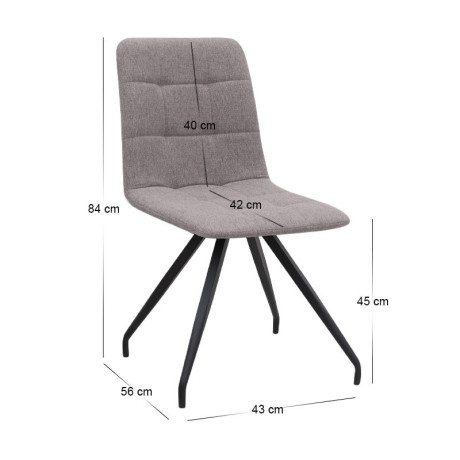 Σετ Τραπεζαρία 5τμχ Darlen - Bianca Megapap Χρώμα Sapphire oak - Ανοιχτό Μπεζ 125x72x74εκ.