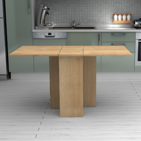 Τραπέζι Pepe Megapap Επεκτεινόμενο Χρώμα Φυσικό Οξιάς 28(56+56)x77x75εκ.