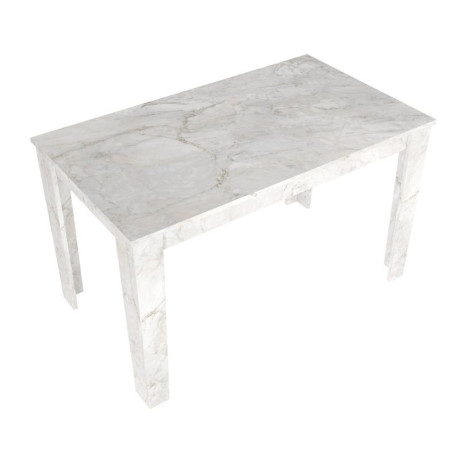 Σετ Τραπεζαρία 5τμχ Darlen - Kevin Megapap Χρώμα Λευκό εφέ Μαρμάρου - Λαδί 125x72x74εκ.