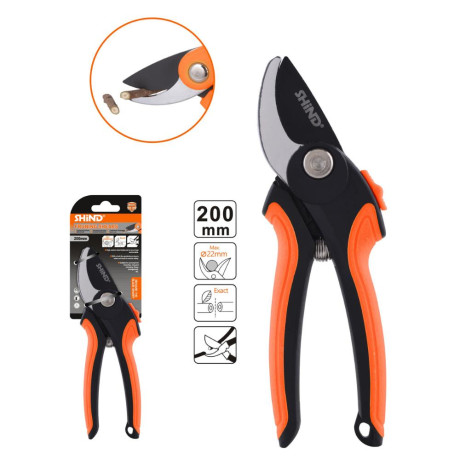 Shind Ψαλιδι Κλαδεματος 200mm με Λαβη tpr Comfort (Shi-94696) (Shi94696)