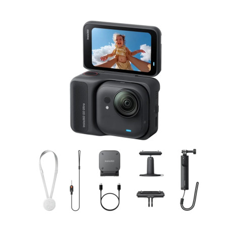 Insta360 go Ultra Creator Bundle Midnight Black - Mini 2-in-1 Tripod, Quick Release Mount, Pivot mnt