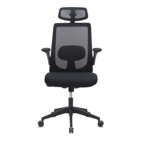 Καρέκλα Γραφείου Διευθυντική Belora Megapap με Ύφασμα Mesh Χρώμα Μαύρο 63,5x62x117/127εκ.