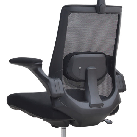 Καρέκλα Γραφείου Διευθυντική Belora Megapap με Ύφασμα Mesh Χρώμα Μαύρο 63,5x62x117/127εκ.