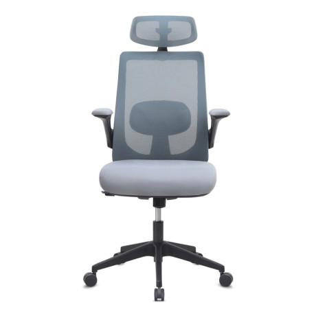 Καρέκλα Γραφείου Διευθυντική Belora Megapap με Ύφασμα Mesh Χρώμα Γκρι 63,5x62x117/127εκ.