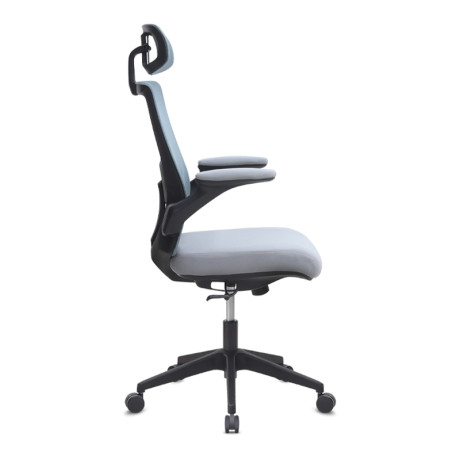 Καρέκλα Γραφείου Διευθυντική Belora Megapap με Ύφασμα Mesh Χρώμα Γκρι 63,5x62x117/127εκ.