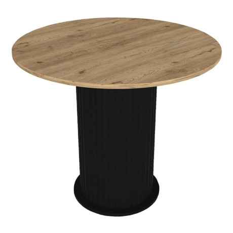 Σετ Τραπεζαρία 5τμχ Bohema - Jacob Megapap Χρώμα Μαύρο/sepet oak - Κυπαρισσί Ø90x77,7εκ.