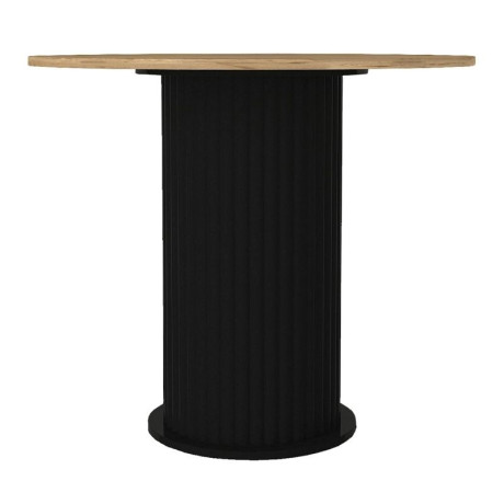 Σετ Τραπεζαρία 5τμχ Bohema - Chiara Megapap Χρώμα Μαύρο/sepet oak - Πράσινο Ø90x77,7εκ.