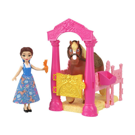 Mattel Disney Princess: Storytime Stackers - Belle's Royal Stable Playset (Jhh09)