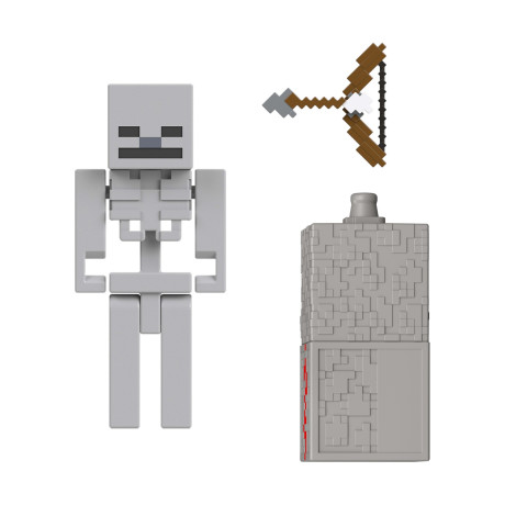 Mattel Minecraft: Redstone Charged - Skeleton 8cm Figure (Jjr93)