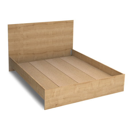 Κρεβάτι Troy Megapap Χρώμα Φυσικό Οξιάς 150x200εκ.