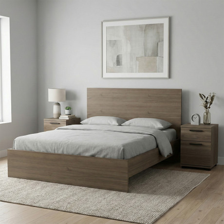 Κρεβάτι Troy Megapap Χρώμα Καρυδί 150x200εκ.