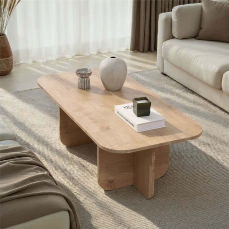 Τραπεζάκι Σαλονιού Becaj Megapap Χρώμα Sapphire oak 120x60x41,4εκ.