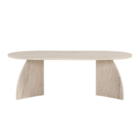 Τραπεζάκι Σαλονιού Melina Megapap Χρώμα Travertine 120x60x40εκ.