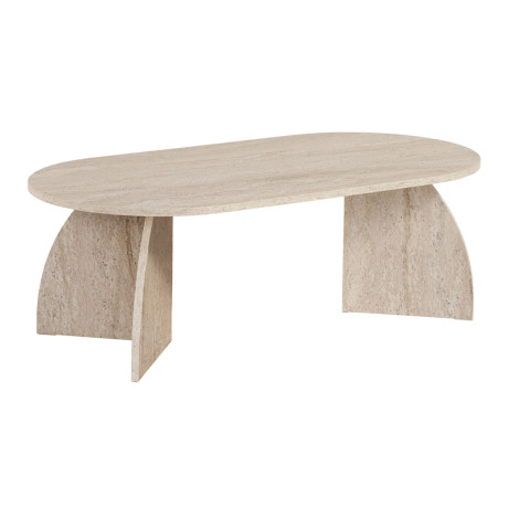 Τραπεζάκι Σαλονιού Melina Megapap Χρώμα Travertine 120x60x40εκ.