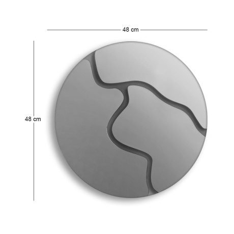 Διακοσμητικό Τοίχου Ayna Μegapap με Plexiglass Ø48x48εκ.