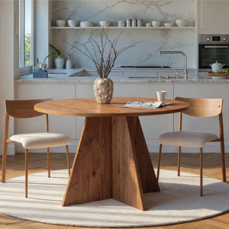 Τραπέζι Virela Megapap Χρώμα Atlantic Pine Ø120x75εκ.