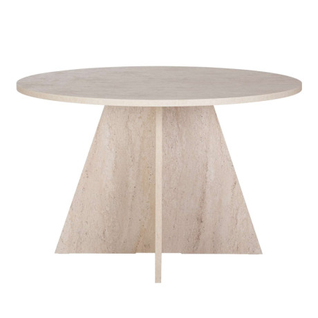 Τραπέζι Virela Megapap Χρώμα Travertine Ø120x75εκ.