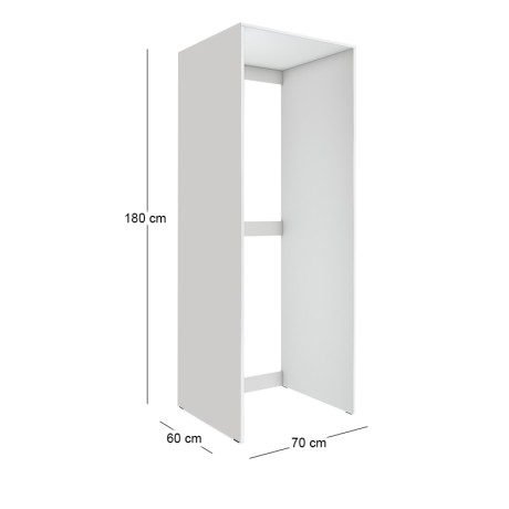 Έπιπλο Πλυντηρίου - Στεγνωτηρίου Zakar Megapap Χρώμα Λευκό 70x60x180εκ.