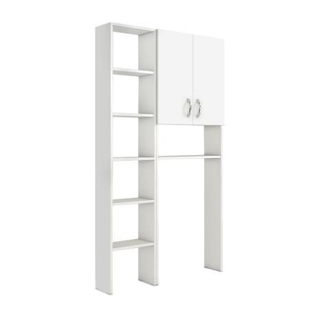 Έπιπλο Πλυντηρίου Make Megapap Χρώμα Λευκό 96x20x180εκ.