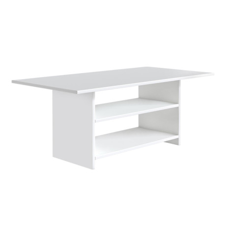 Τραπεζάκι Σαλονιού Dallas Megapap Χρώμα Λευκό 90x50x60εκ.