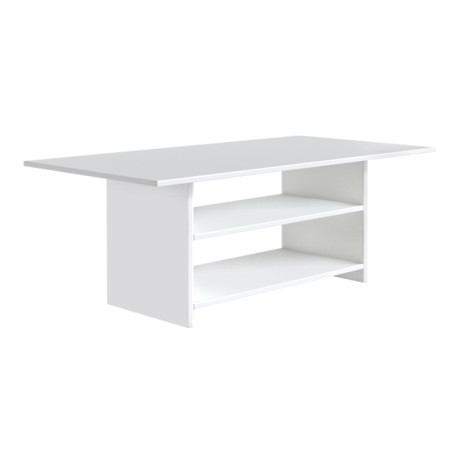 Τραπεζάκι Σαλονιού Dallas Megapap Χρώμα Λευκό 90x50x45εκ.