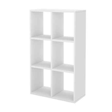 Βιβλιοθήκη Cube Megapap Χρώμα Λευκό 60x20x90εκ.