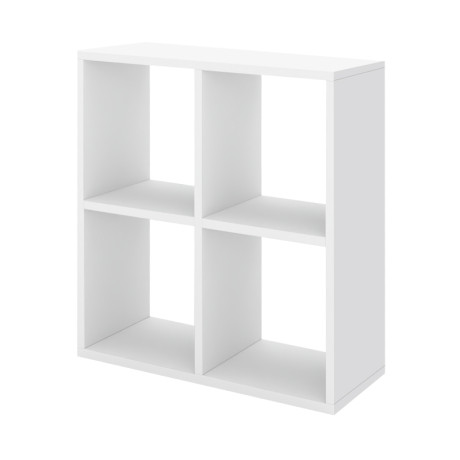 Βιβλιοθήκη Cube Megapap Χρώμα Λευκό 60x20x60εκ.