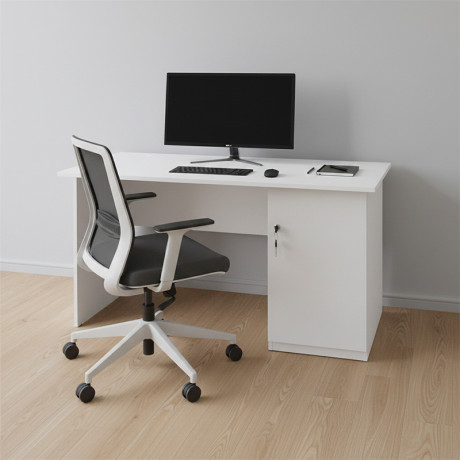 Γραφείο Εργασίας Moto Megapap Χρώμα Λευκό 120x80x75εκ.