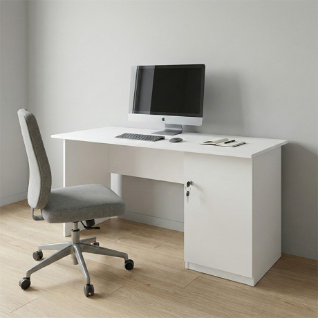 Γραφείο Εργασίας Moto Megapap Χρώμα Λευκό 150x80x75εκ.