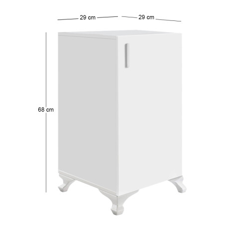 Ντουλάπι με Κλειδαριά Rene Megapap Χρώμα Λευκό 29x29x68εκ.