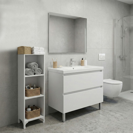 Βιβλιοθήκη - Ραφιέρα Clare Megapap Χρώμα Λευκό 30x20x108εκ.