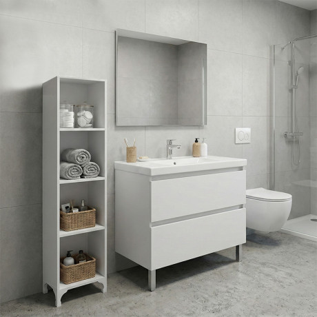 Βιβλιοθήκη - Ραφιέρα Clare Megapap Χρώμα Λευκό 30x20x128εκ.