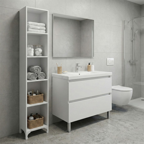 Βιβλιοθήκη - Ραφιέρα Clare Megapap Χρώμα Λευκό 30x20x168εκ.