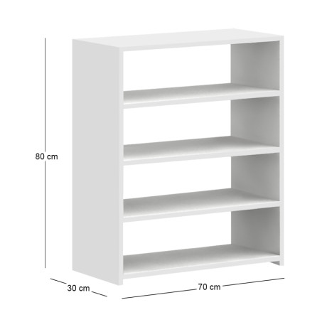 Παπουτσοθήκη Goya Megapap Χρώμα Λευκό 70x30x80εκ.