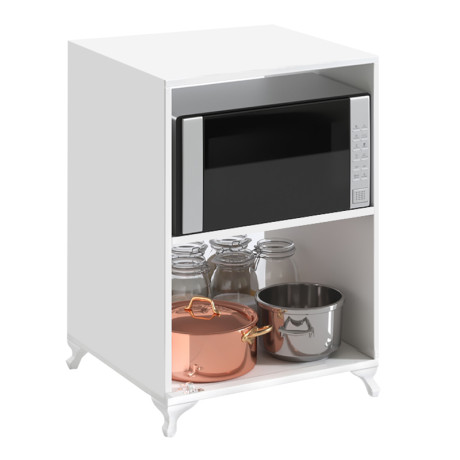 Έπιπλο Κουζίνας για Φουρνάκι Nadine Megapap Χρώμα Λευκό 60x56x85εκ.