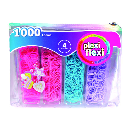 Plexi Flexi Τσαντάκι Με 1000 Λαστιχάκια & 4 Αξεσουάρ Για 5+
