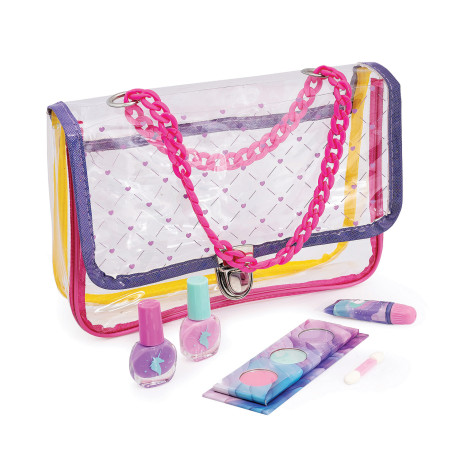 HappiHobbi Σετ Ομορφιάς Ροζ Τσάντα με Αλυσίδα Για 6+ Χρονών